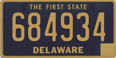 DE license plate 684934
