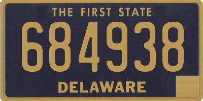 DE license plate 684938
