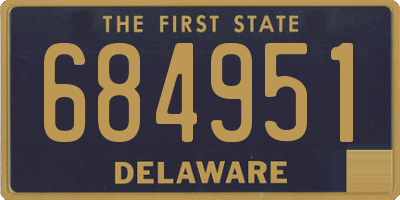 DE license plate 684951