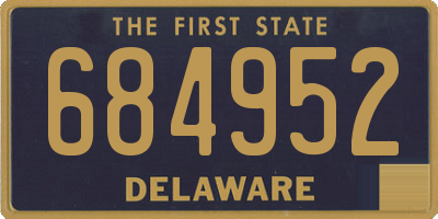 DE license plate 684952