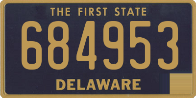 DE license plate 684953