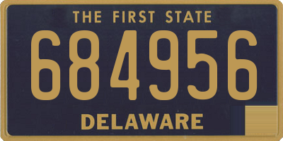 DE license plate 684956