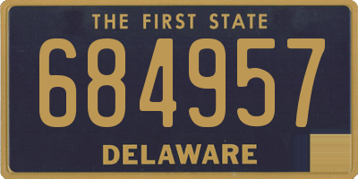 DE license plate 684957