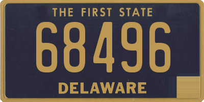 DE license plate 68496