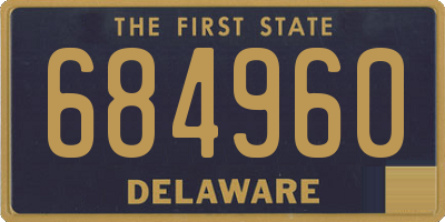 DE license plate 684960