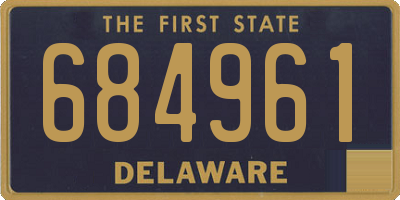 DE license plate 684961