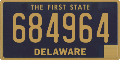 DE license plate 684964