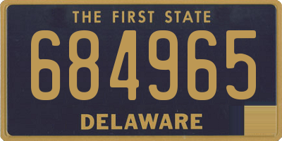 DE license plate 684965