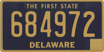 DE license plate 684972