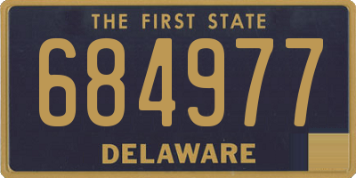 DE license plate 684977