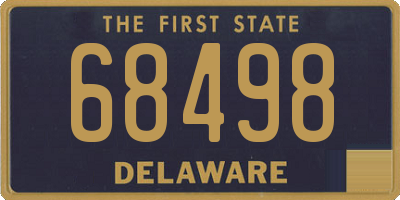 DE license plate 68498