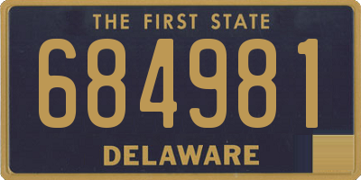DE license plate 684981