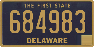 DE license plate 684983