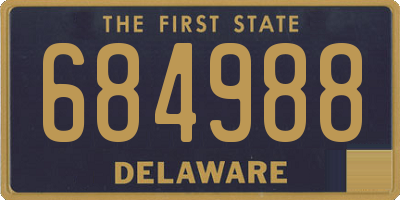 DE license plate 684988