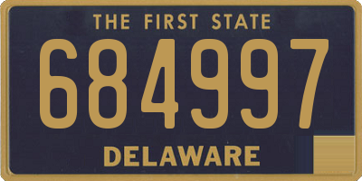 DE license plate 684997