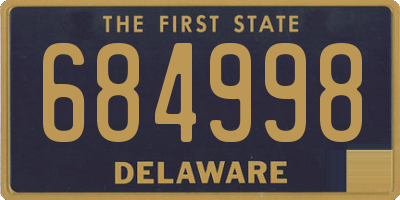 DE license plate 684998