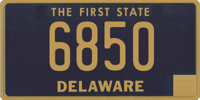 DE license plate 6850