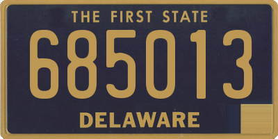 DE license plate 685013