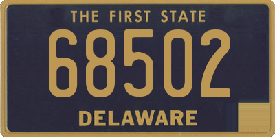 DE license plate 68502
