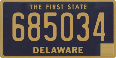 DE license plate 685034