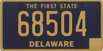 DE license plate 68504