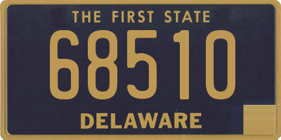 DE license plate 68510