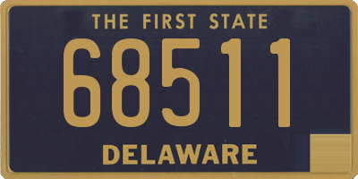 DE license plate 68511