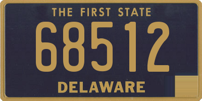 DE license plate 68512