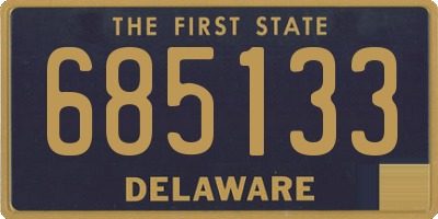 DE license plate 685133