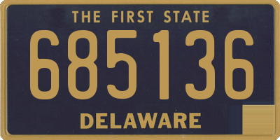 DE license plate 685136