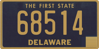 DE license plate 68514