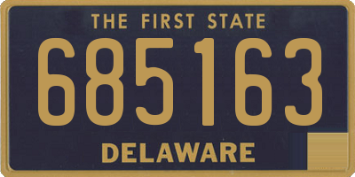 DE license plate 685163