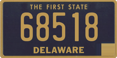 DE license plate 68518