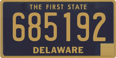 DE license plate 685192