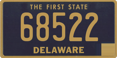 DE license plate 68522