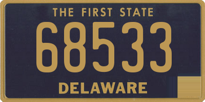DE license plate 68533