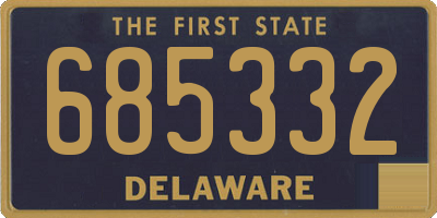 DE license plate 685332