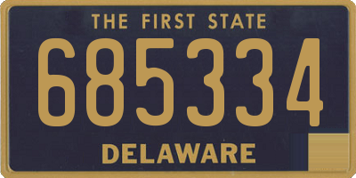 DE license plate 685334