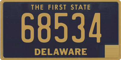 DE license plate 68534