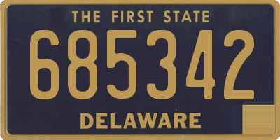 DE license plate 685342