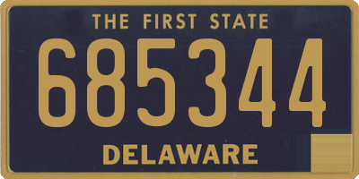 DE license plate 685344