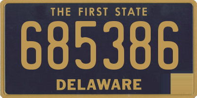 DE license plate 685386