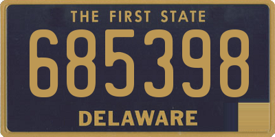 DE license plate 685398