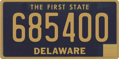 DE license plate 685400