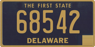 DE license plate 68542