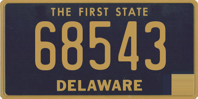 DE license plate 68543