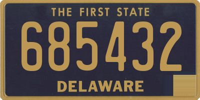 DE license plate 685432