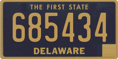 DE license plate 685434