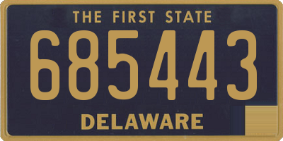 DE license plate 685443