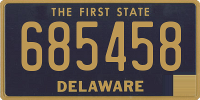 DE license plate 685458